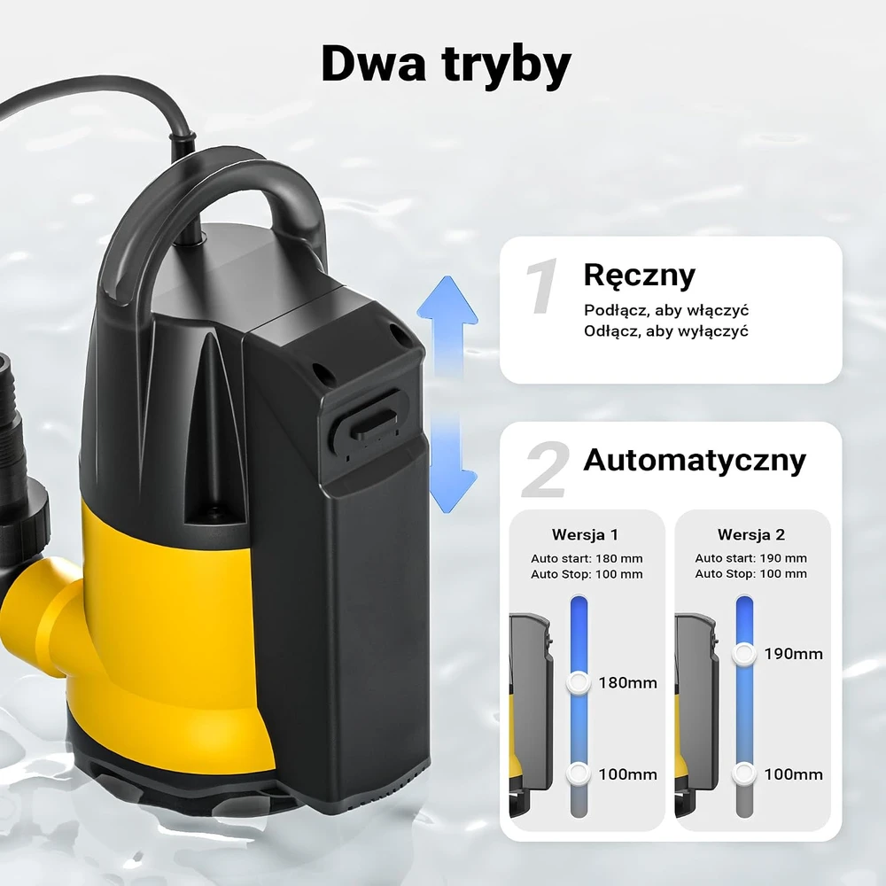 Wiltec nuotekų siurblys 400 W, 8000 l/h, 5 m kėlimo aukštis, modelis 51540