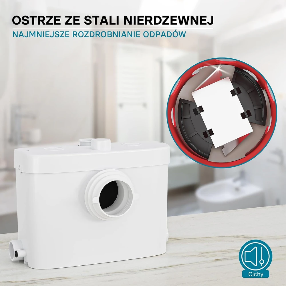 Wiltec nuotekų siurblys su smulkintuvu 450 W, 7.5 m, 75 m, modelis 62138
