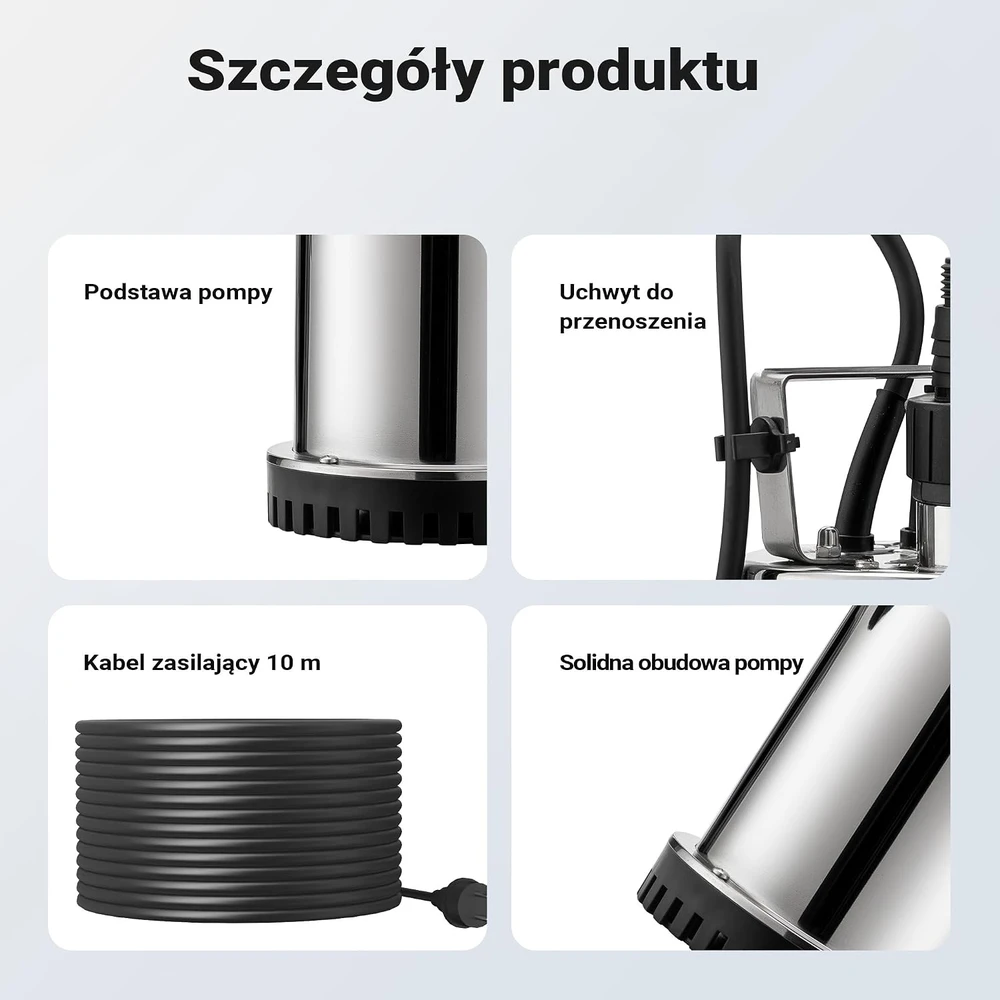 Wiltec panardinamas nešvaraus vandens siurblys 7500 l/h, 400 W, modelis 62935