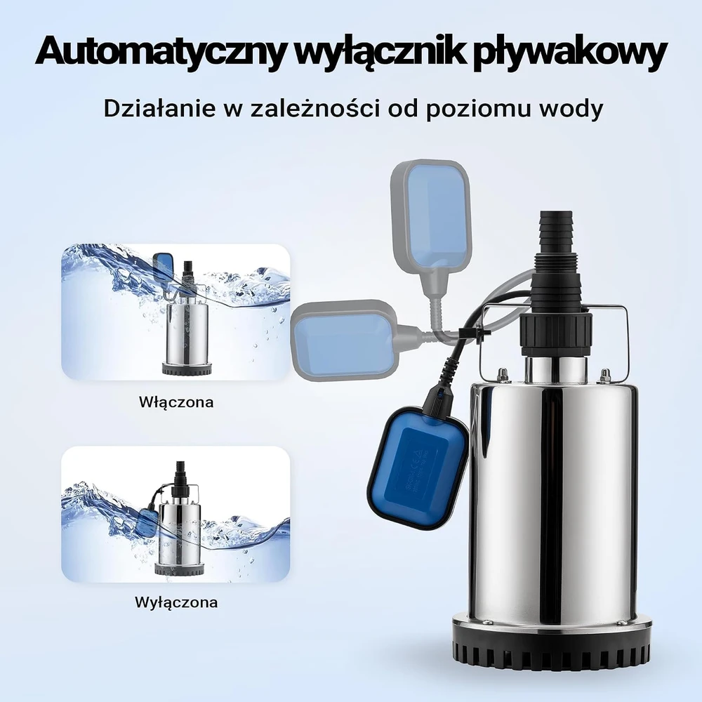 Wiltec panardinamas nešvaraus vandens siurblys 7500 l/h, 400 W, modelis 62935