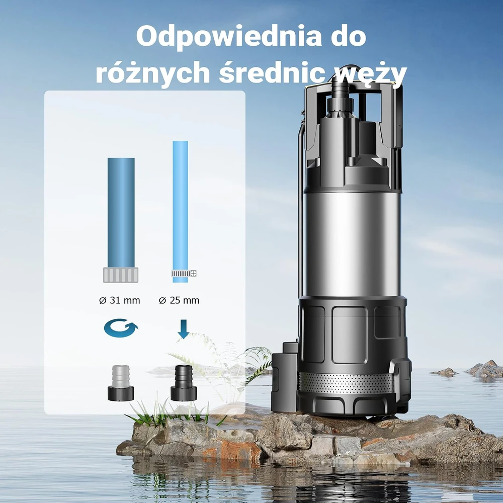 Wiltec panardinamas švaraus vandens siurblys 1200 W, 6000 l/h, 40 m, 65342