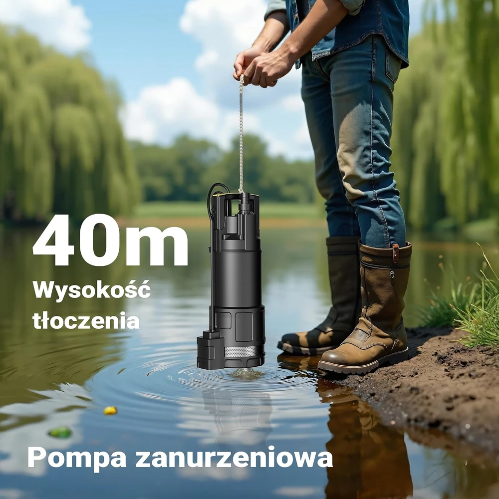 Wiltec panardinamas švaraus vandens siurblys 1200 W, 6000 l/h, 40 m, modelis 65343