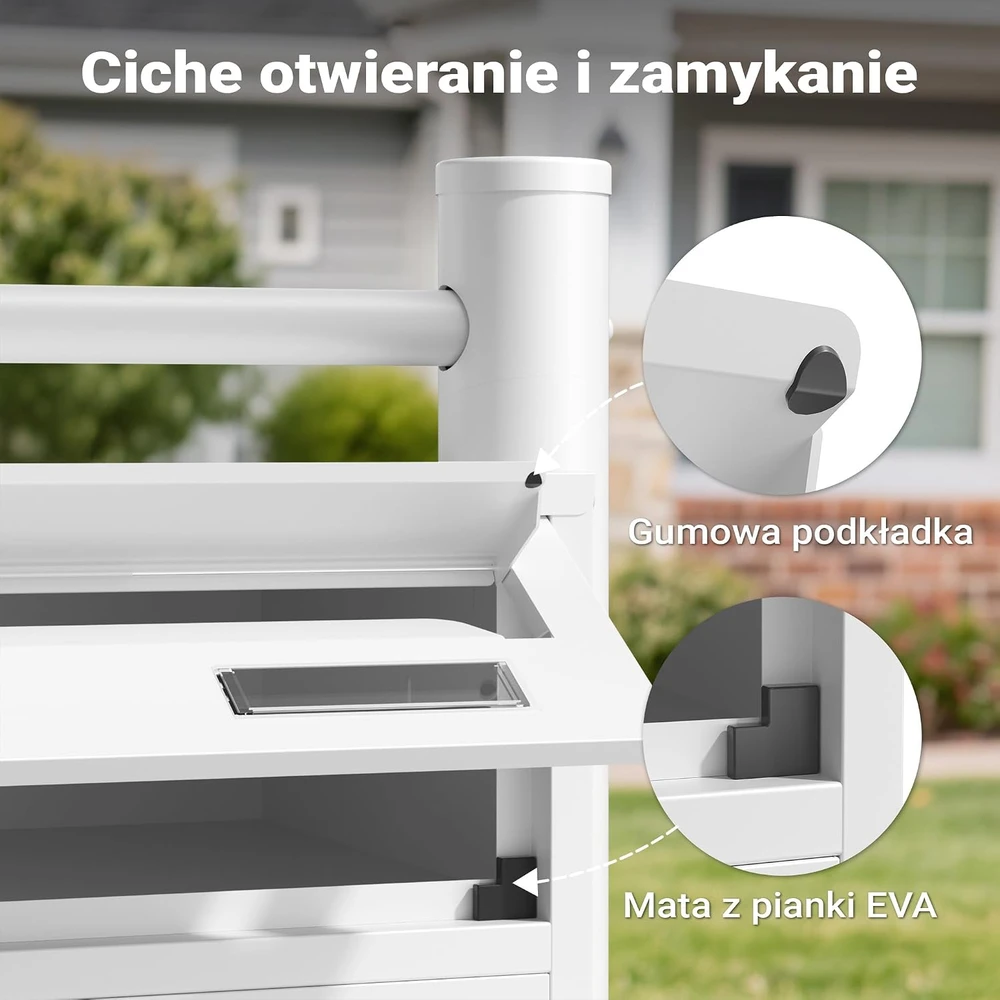 Wiltec pastatoma pašto dėžučių sistema su 6 rakinamomis dėžutėmis, balta, 60014
