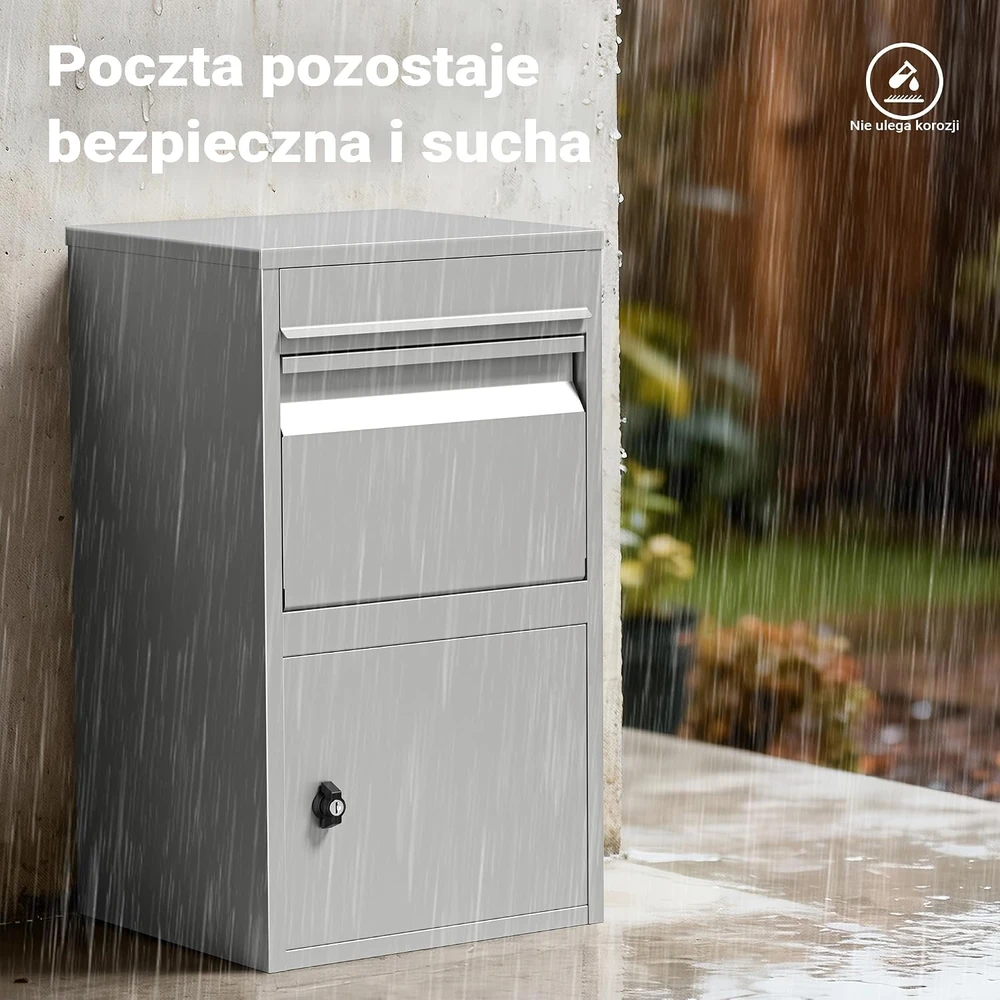 Wiltec pastatoma siuntų ir laiškų dėžutė 410 x 380 x 720 mm, plieninė, 65808