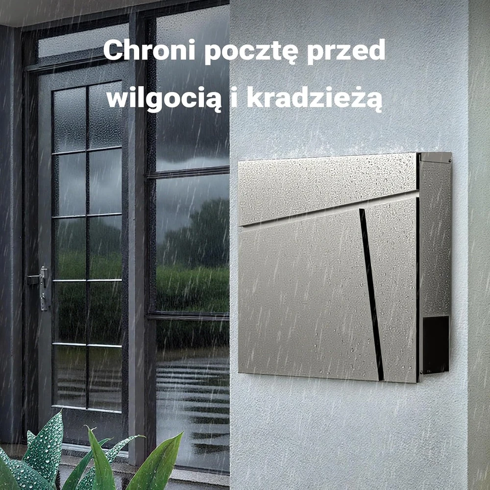 Wiltec pašto dėžutė iš nerūdijančio plieno su paslėpta spyna V23 60539