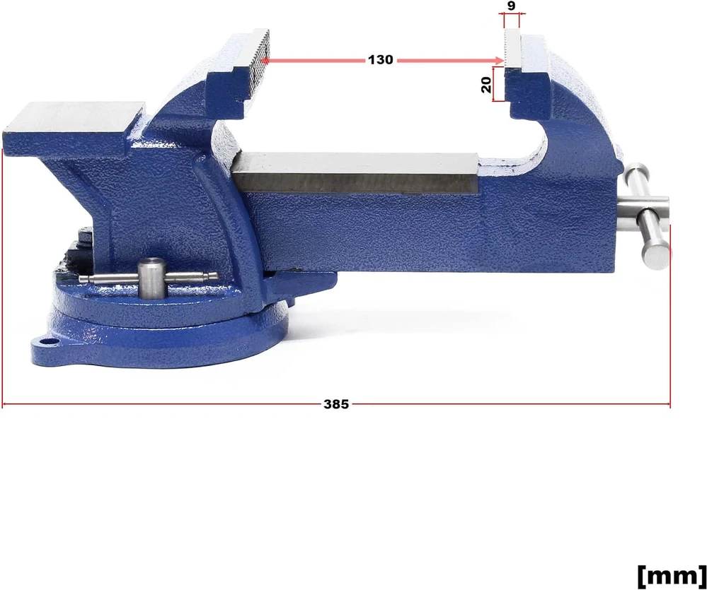 Wiltec pasukami šaltkalvio spaustuvai su priekalu, 150 mm žandikauliai, modelis 61866