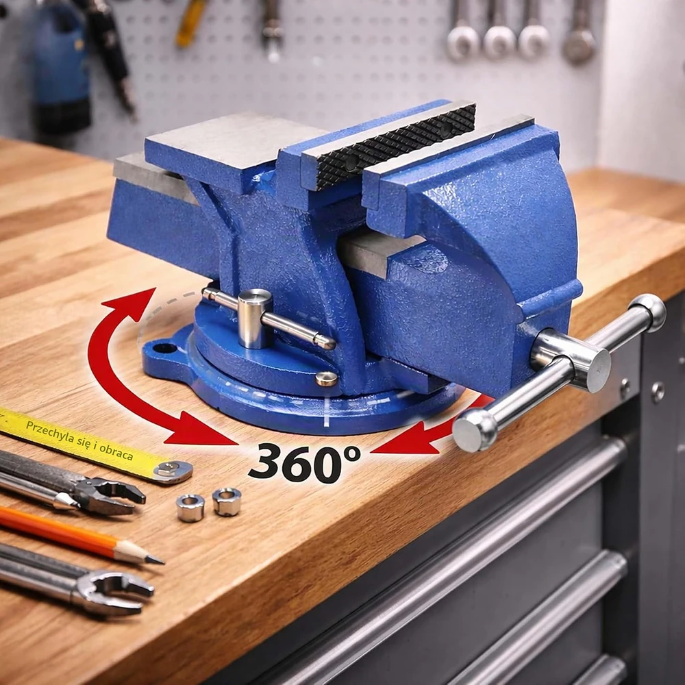 Wiltec pasukami šaltkalvio spaustuvai su priekalu, 150 mm žandikauliai, modelis 61866