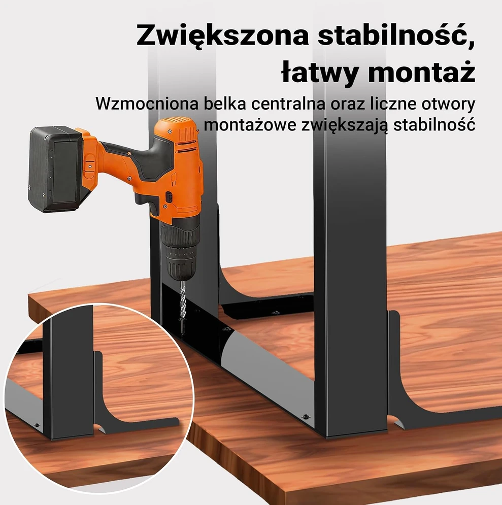 Wiltec plieninės stalo kojos 60 x 72 cm, milteliniu būdu dažytos, 60852