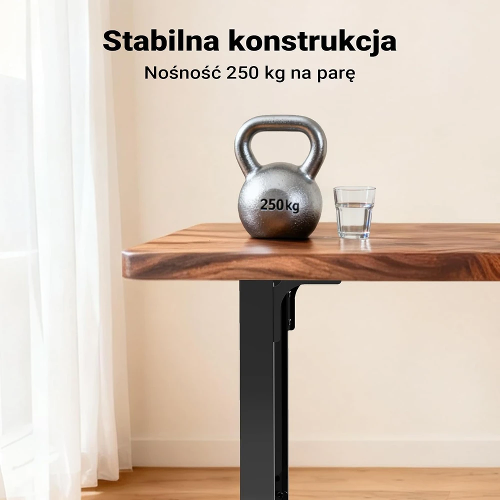 Wiltec plieninės stalo kojos 60 x 72 cm, milteliniu būdu dažytos, 60852