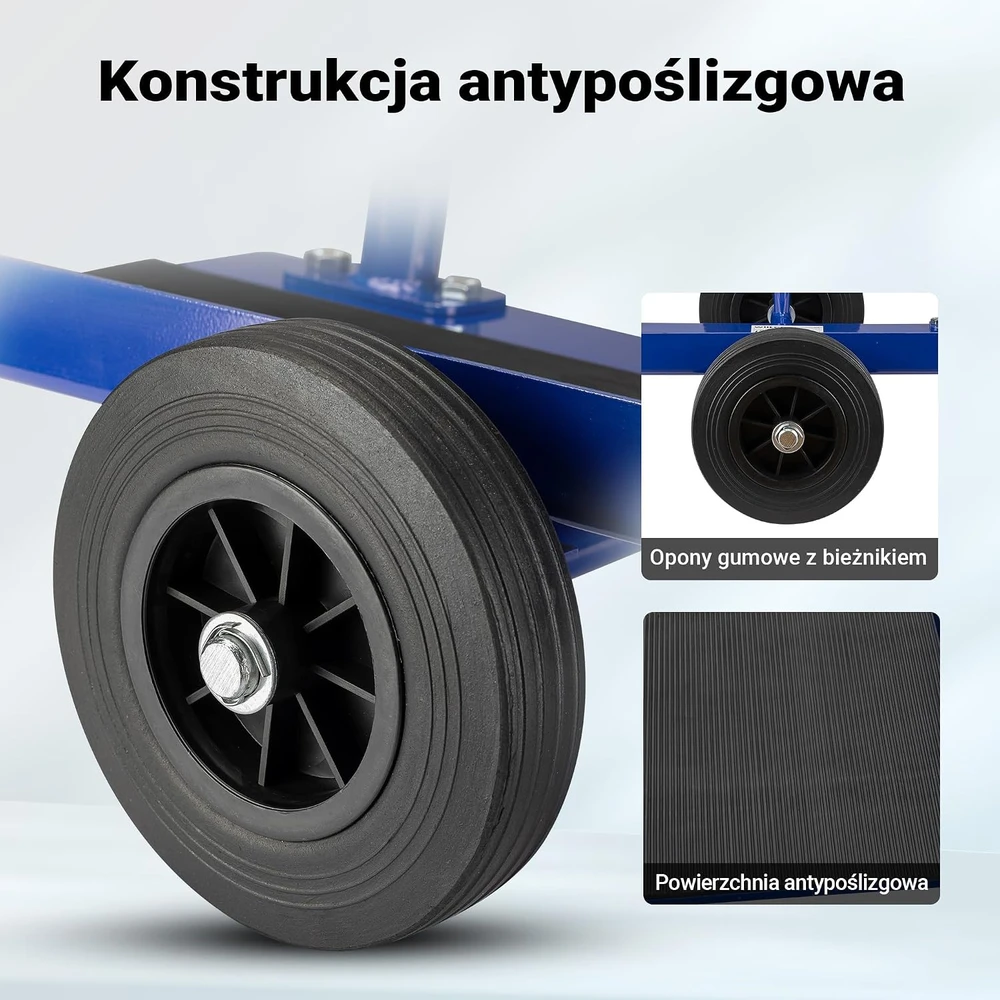 Wiltec plokščių transportavimo vežimėlis 300 kg su 2 guminiais ratais 62528