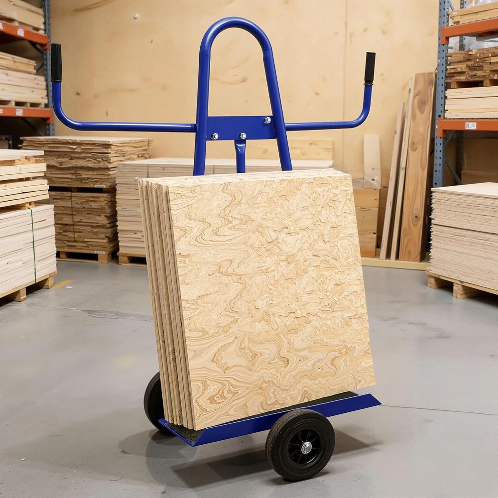 Wiltec plokščių transportavimo vežimėlis 300 kg su 2 guminiais ratais 62528