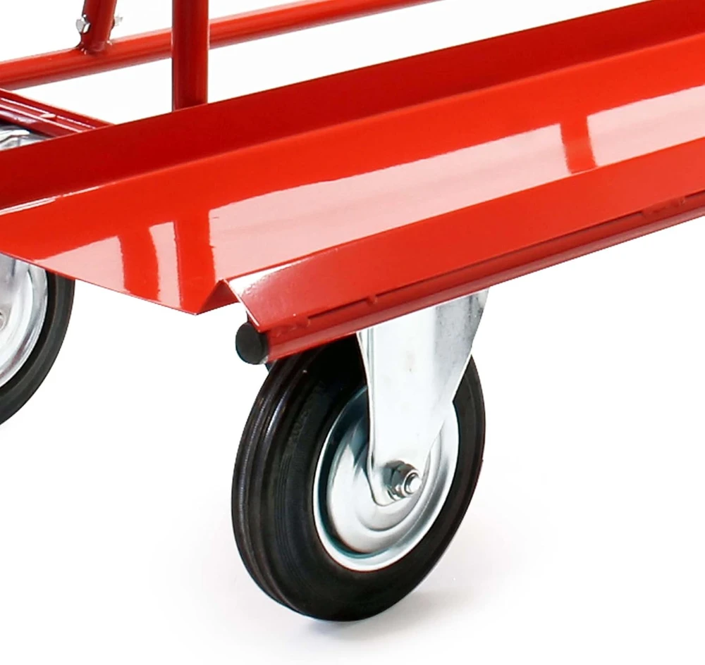 Wiltec plokščių transportavimo vežimėlis iki 800 kg su 4 guminiais ratais, 62300