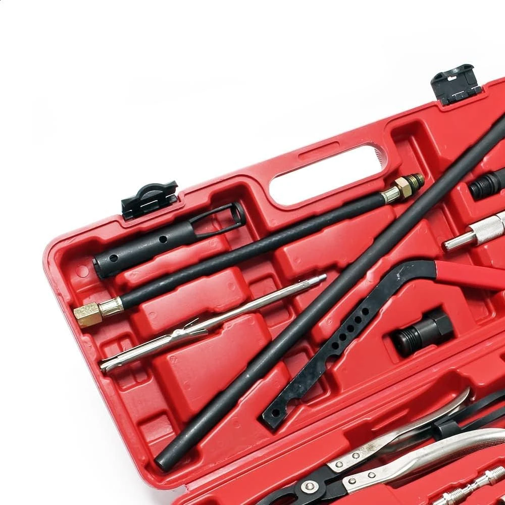 Wiltec pneumatinis vožtuvų spyruoklių suspaudimo įrankių rinkinys 25 dalių 61572