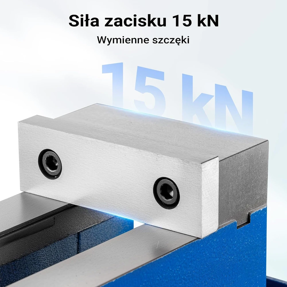 Wiltec precizinis staklių spaustuvas su 100 mm žandikauliais ir 360° pasukamu pagrindu, 61991