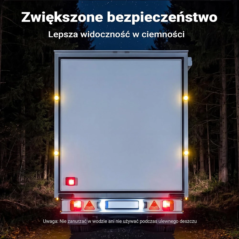 Wiltec priekabos galinių žibintų komplektas su 7 kontaktų kištuku ir kabeliais, 64839