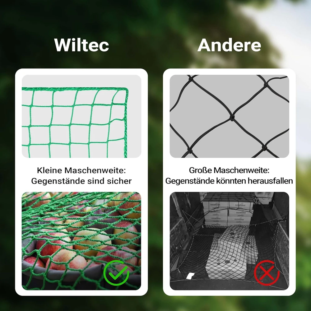 Wiltec priekabos krovinių tvirtinimo tinklas 4 x 2.5 m, polipropilenas, 62921