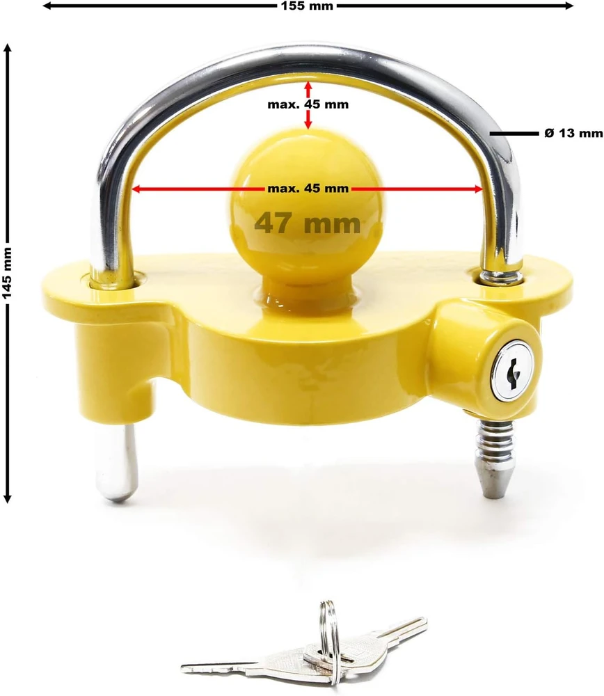 Wiltec priekabos sukabintuvo spyna 50 mm su 6 fiksavimo padėtimis, modelis 62348