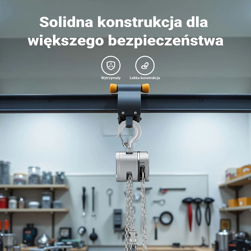 Wiltec rankinis grandininis keltuvas 250 kg, 3 m, su cinkuota G100 grandine 65141