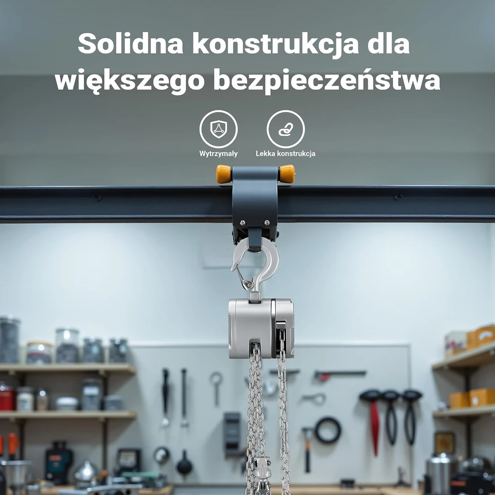 Wiltec rankinis grandininis keltuvas 500 kg, 3 m, G100 cinkuota grandinė, 65142
