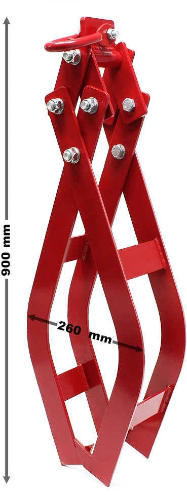 Wiltec rąstų kėlimo žnyplės su 4 spaustuvais, 850 mm atidarymu, 1500 kg, 51794