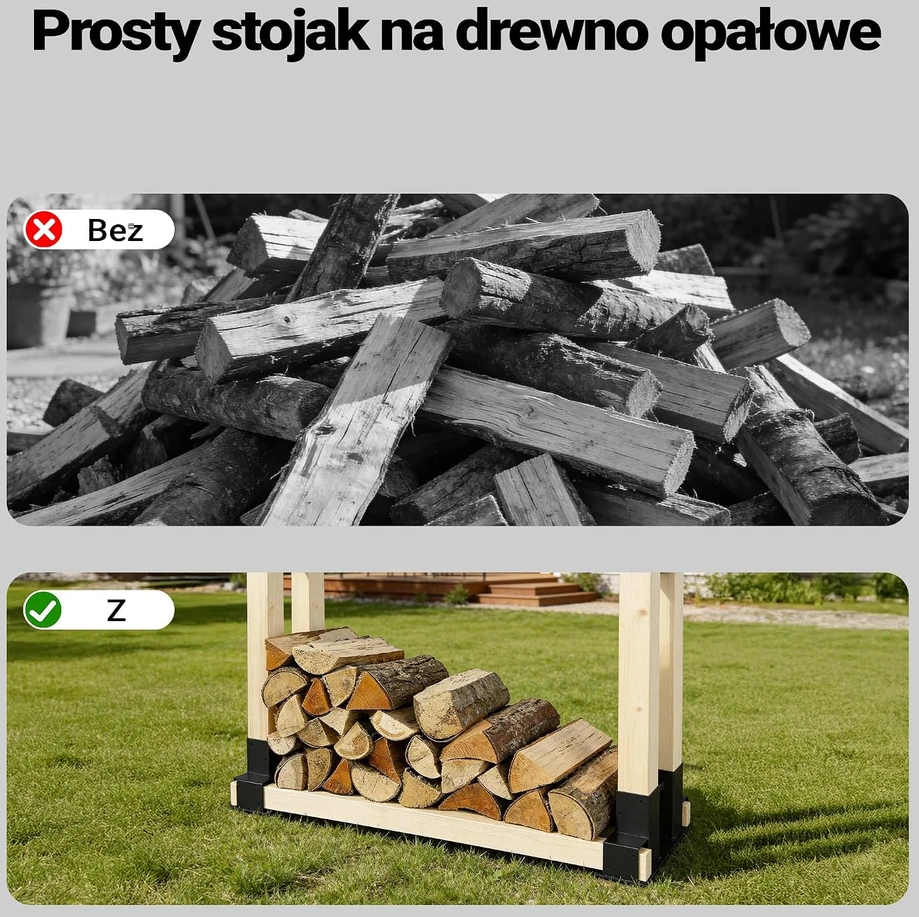 Wiltec reguliuojami malkų stovo laikikliai iš milteliniu būdu dažyto plieno, 2 vnt., 51462