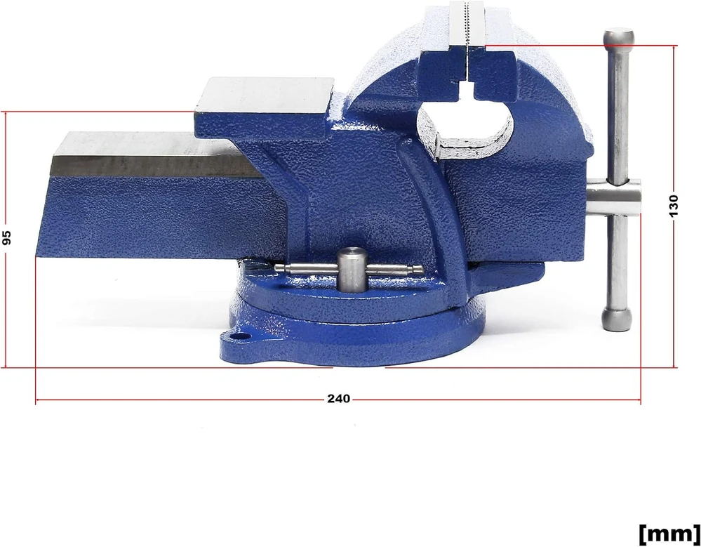 Wiltec šaltkalvio spaustuvas su priekalu ir pasukamu pagrindu, 75 mm, 61860