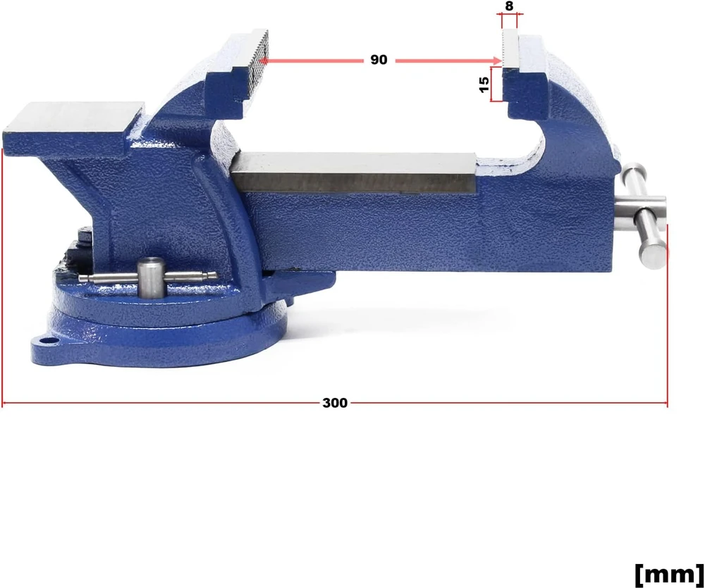 Wiltec šaltkalvio spaustuvas su priekalu ir pasukamu pagrindu, 100 mm, 61861