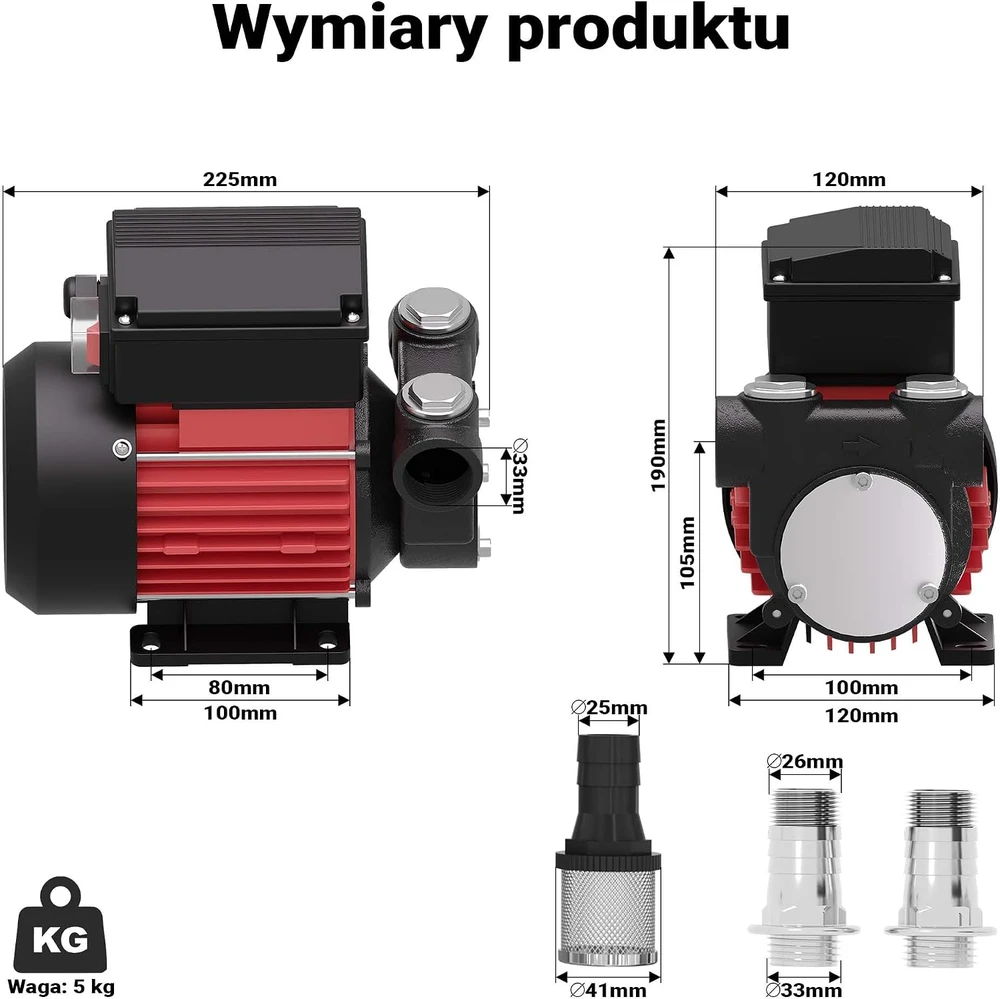 Wiltec savisiurbis dyzelino ir šildymo alyvos siurblys 375 W, 60 l/min, 51564