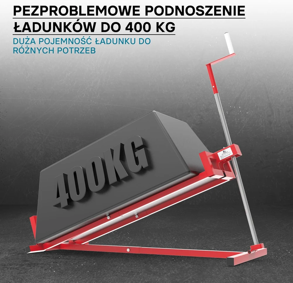 Wiltec šoninis traktoriuko ir sodo technikos keltuvas, plieno, pakeliamas iki 400 kg, reguliuojamas iki 35°, 50800