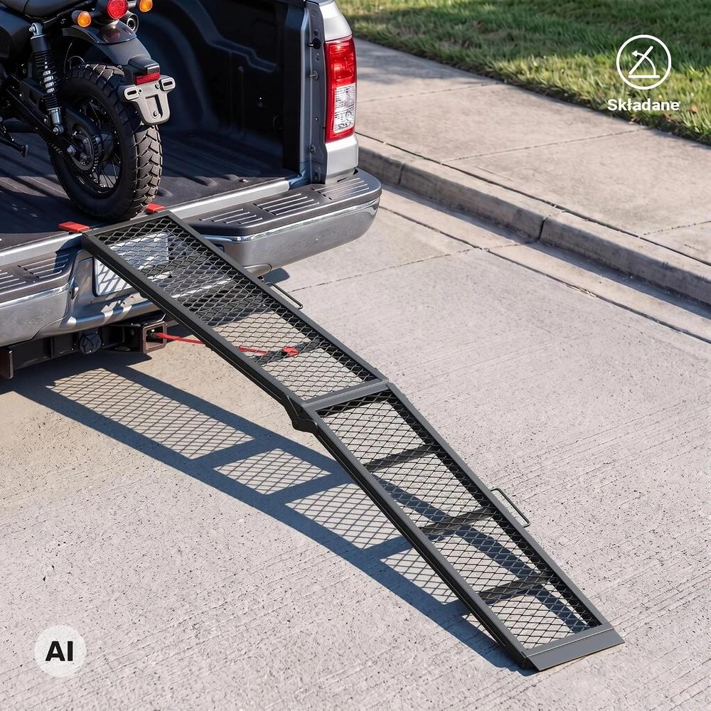 Wiltec sulankstoma pakrovimo rampa motociklams ir keturračiams, 203 cm, 340 kg, 62802