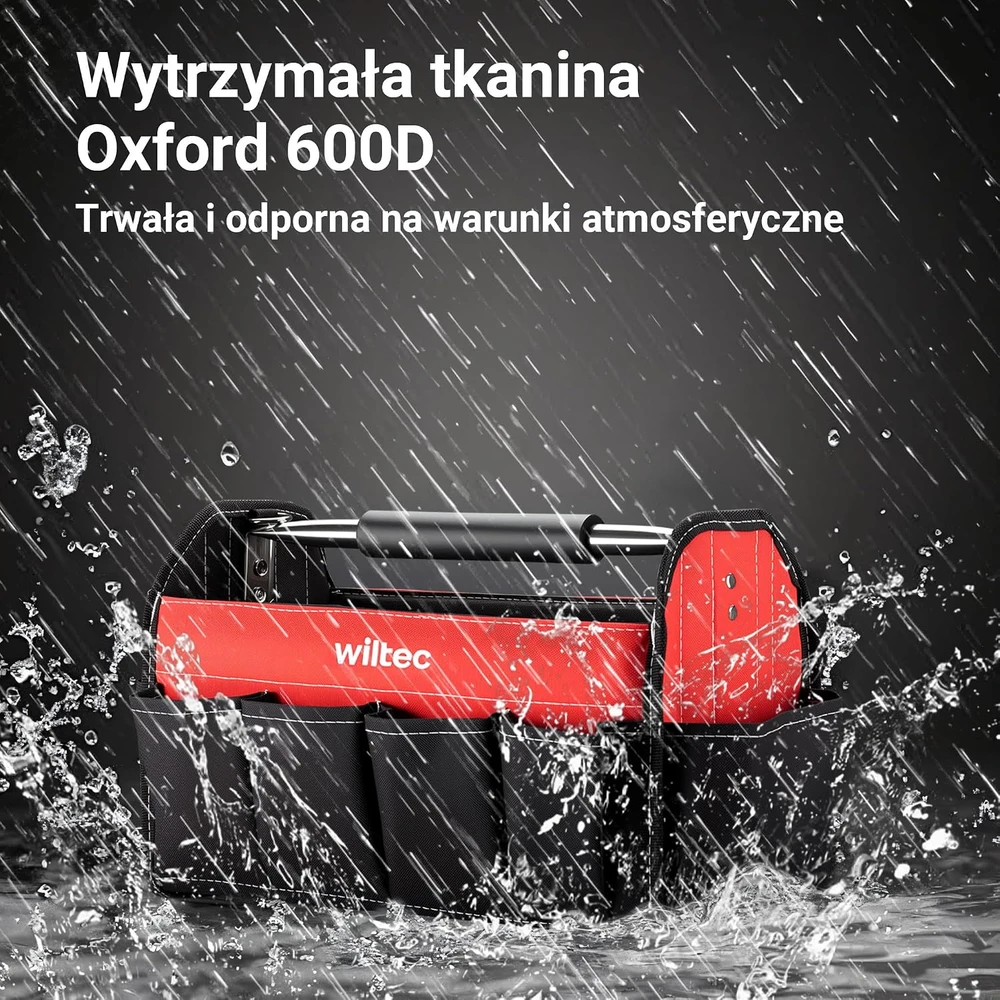 Wiltec sulankstomas įrankių krepšys su 14 kišenių, iki 30 kg, modelis 65375