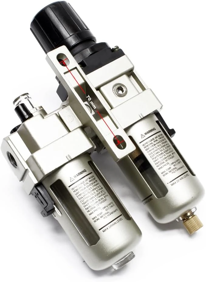 Wiltec suslėgto oro priežiūros įrenginys su filtru ir reguliatoriumi 1/4 col., 10 bar, 51362