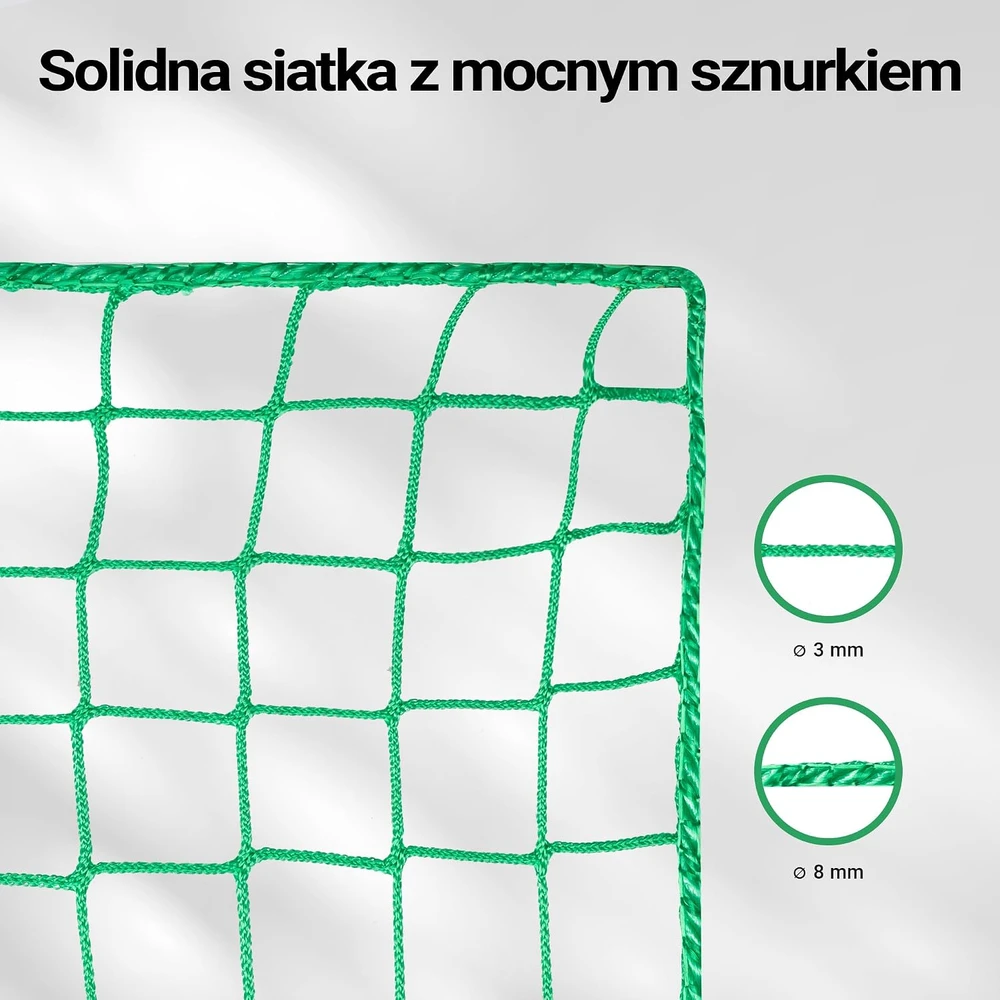 Wiltec transportinis tinklas iš polipropileno 5 x 3 m, žalias, 3 mm, modelis 62923