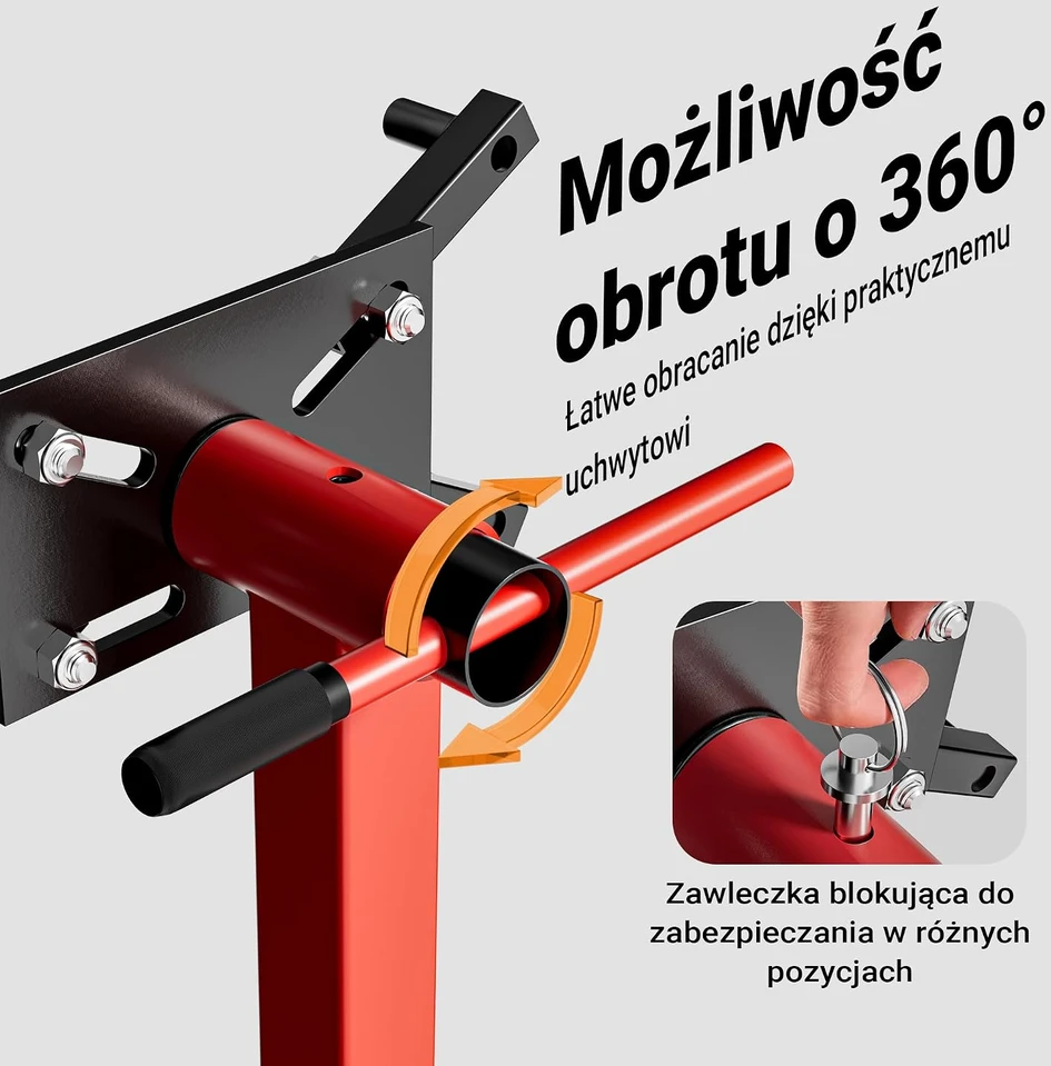 Wiltec variklio stovas 570 kg su pasukamu laikikliu ir ratukais, modelis 51744