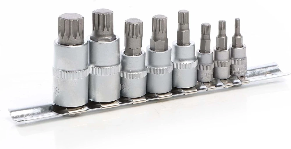 Wiltec XZN vidinių daugiabriaunių galvučių rinkinys M4–M16, 8 dalių, 30204