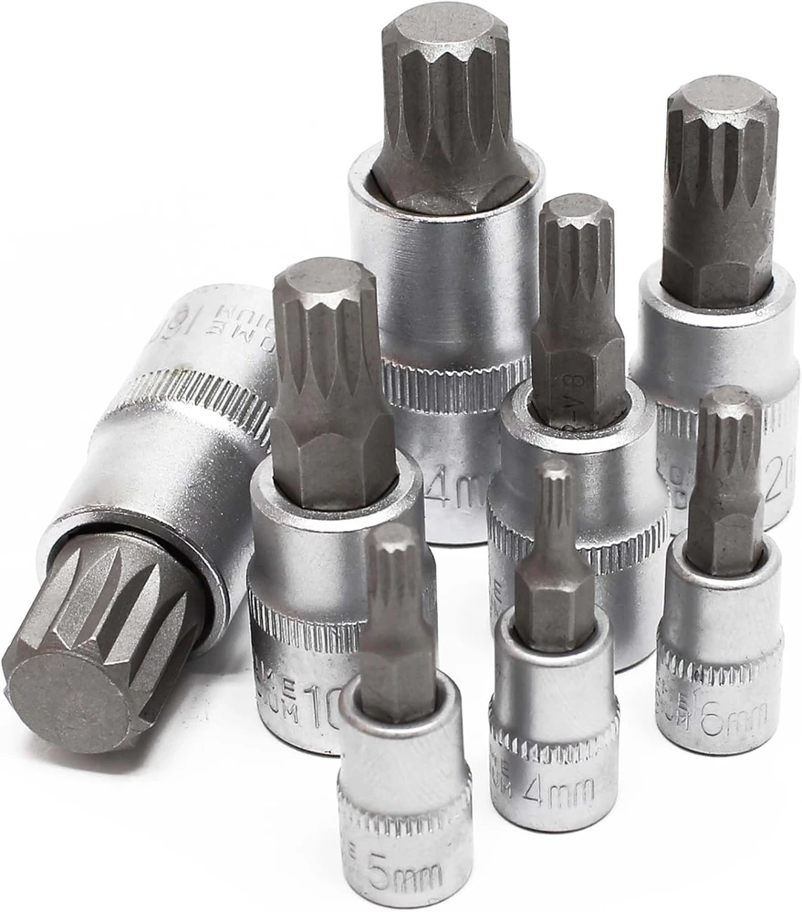 Wiltec XZN vidinių daugiabriaunių galvučių rinkinys M4–M16, 8 dalių, 30204