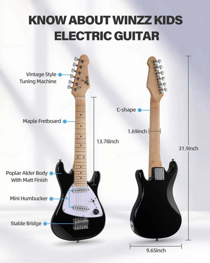 Winzz Elektrinė gitara vaikams, 30 colių