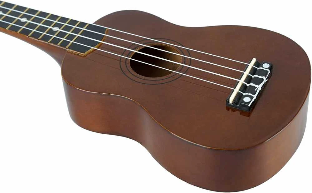 Winzz Sopraninės ukulelės rinkinys pradedantiesiems, rudas