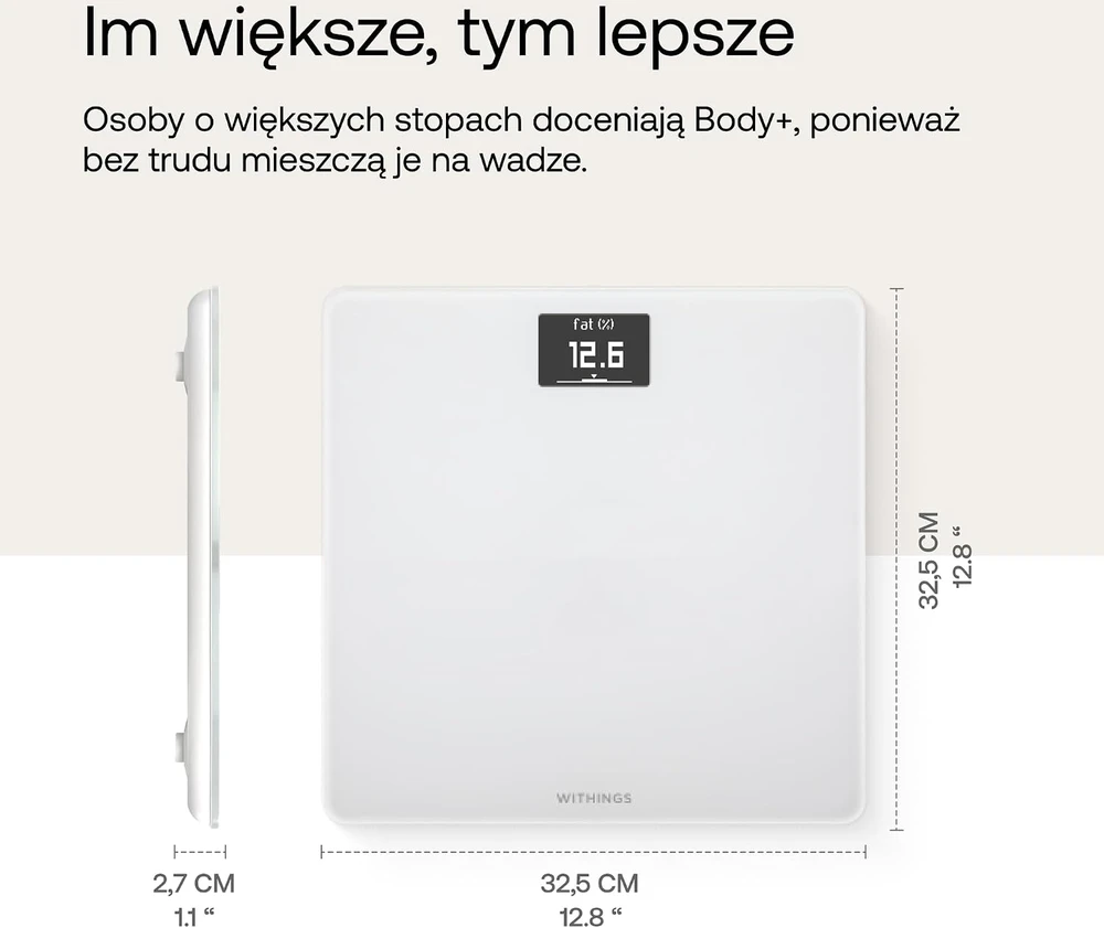 Withings Body išmaniosios svarstyklės, baltos spalvos (WBS06-White-All-Inter)