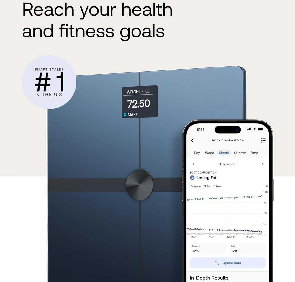 Withings Body Smart svarstyklės - Juodos