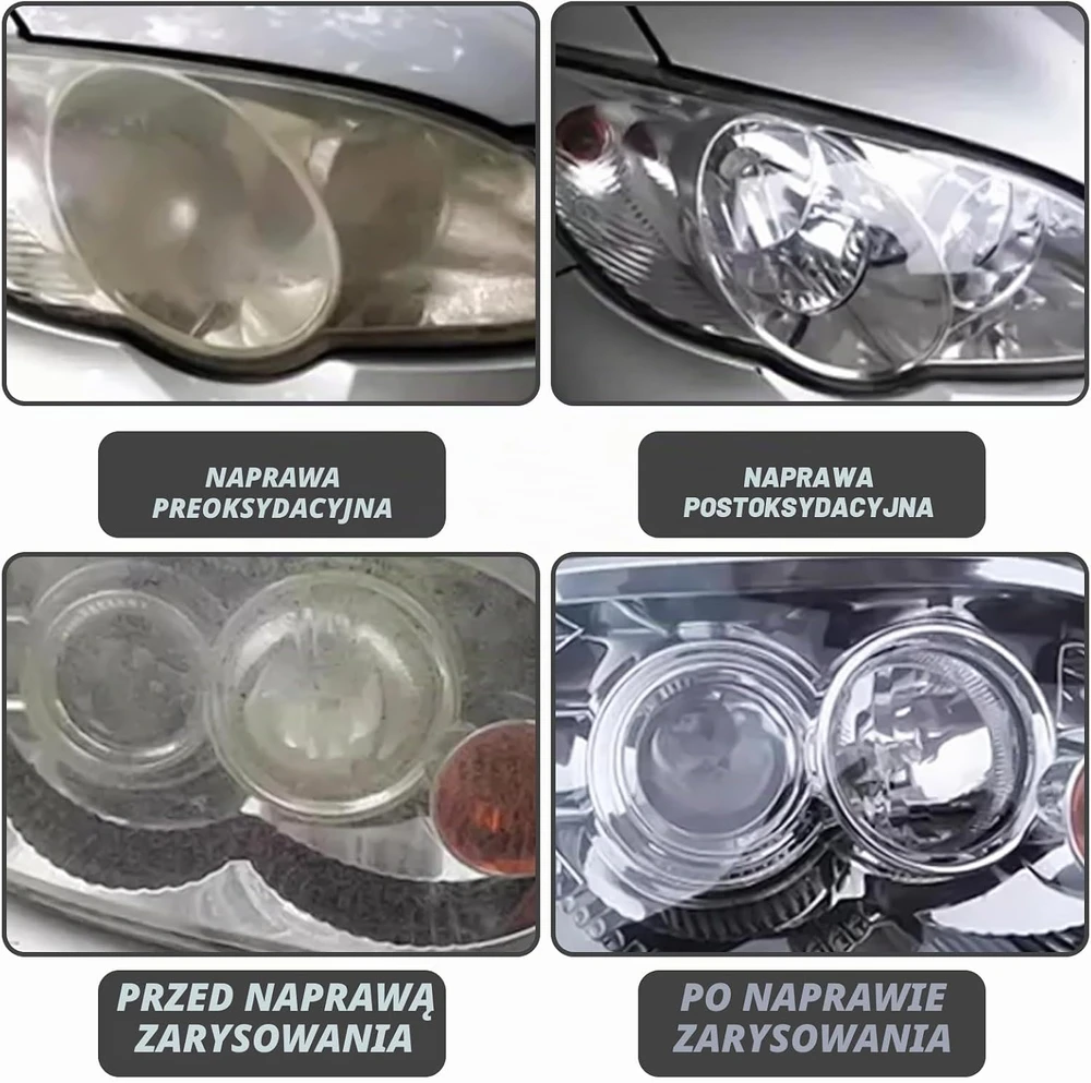 WIYETY automobilinių žibintų restauravimo rinkinys su 3 m maitinimo laidu