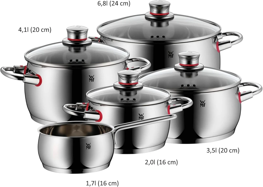 Puodų rinkinys WMF Quality One 07.7455.6380, 9 vnt.
