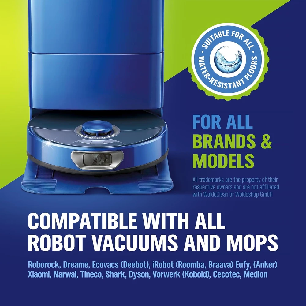WoldoClean grindų valiklis robotams su grindų plovimo funkcija, 5 l, 4262506451434