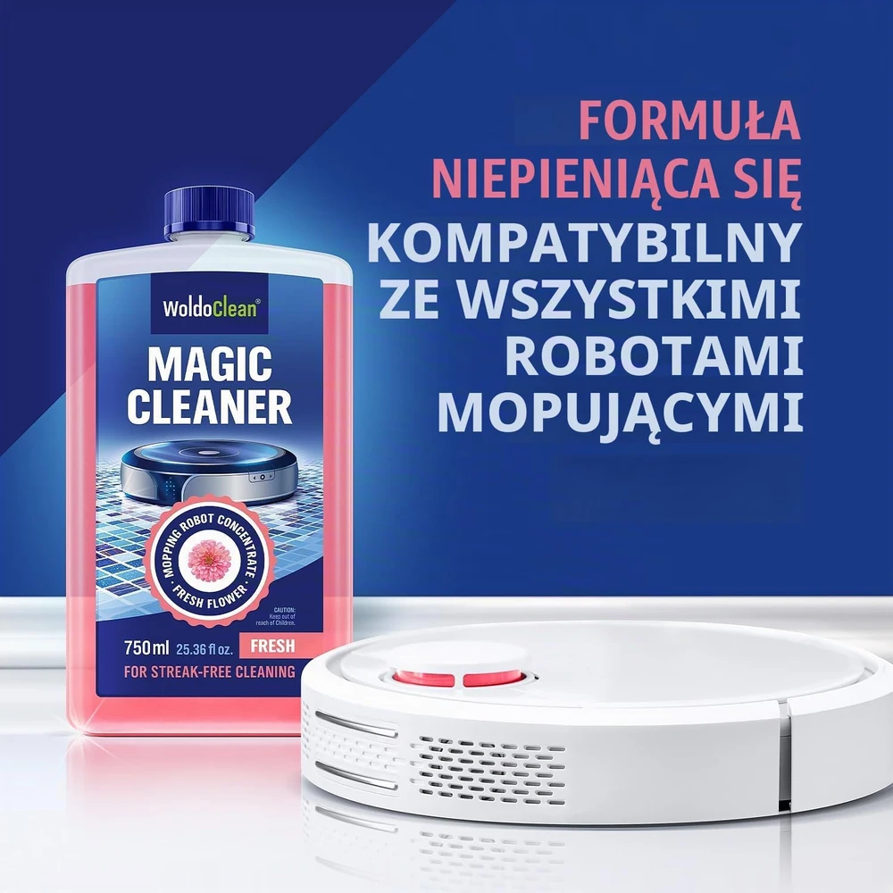 WoldoClean valiklis grindų plovimo robotams, 750 ml, gėlių kvapo, 9825
