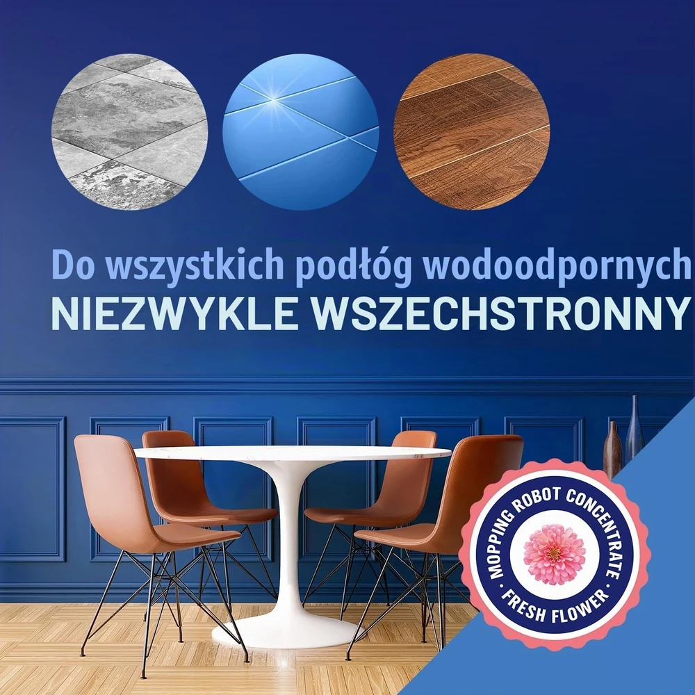 WoldoClean valiklis grindų plovimo robotams, 750 ml, gėlių kvapo, 9825