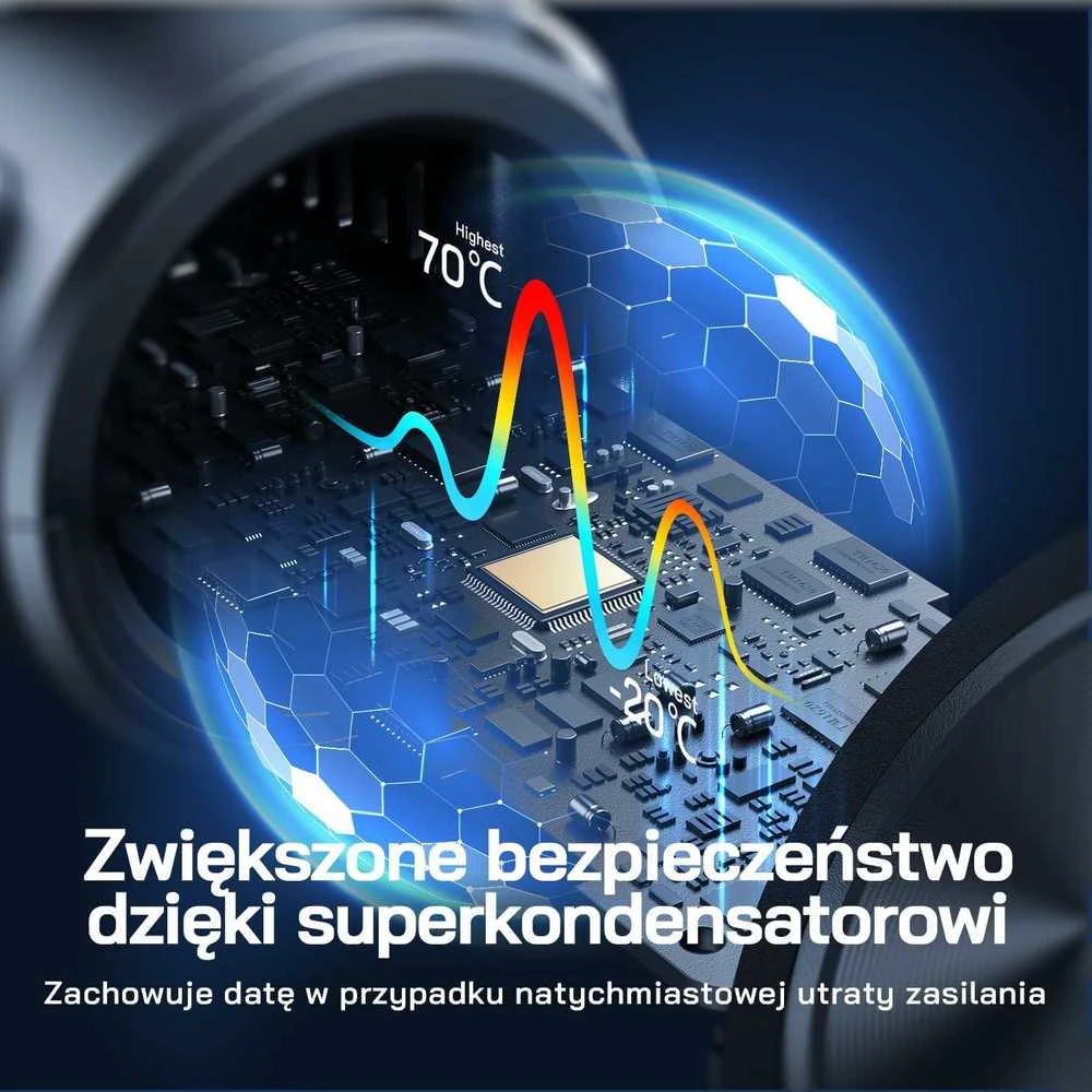 WOLFANG 4K vaizdo registratorius su priekiniu ir galiniu vaizdu