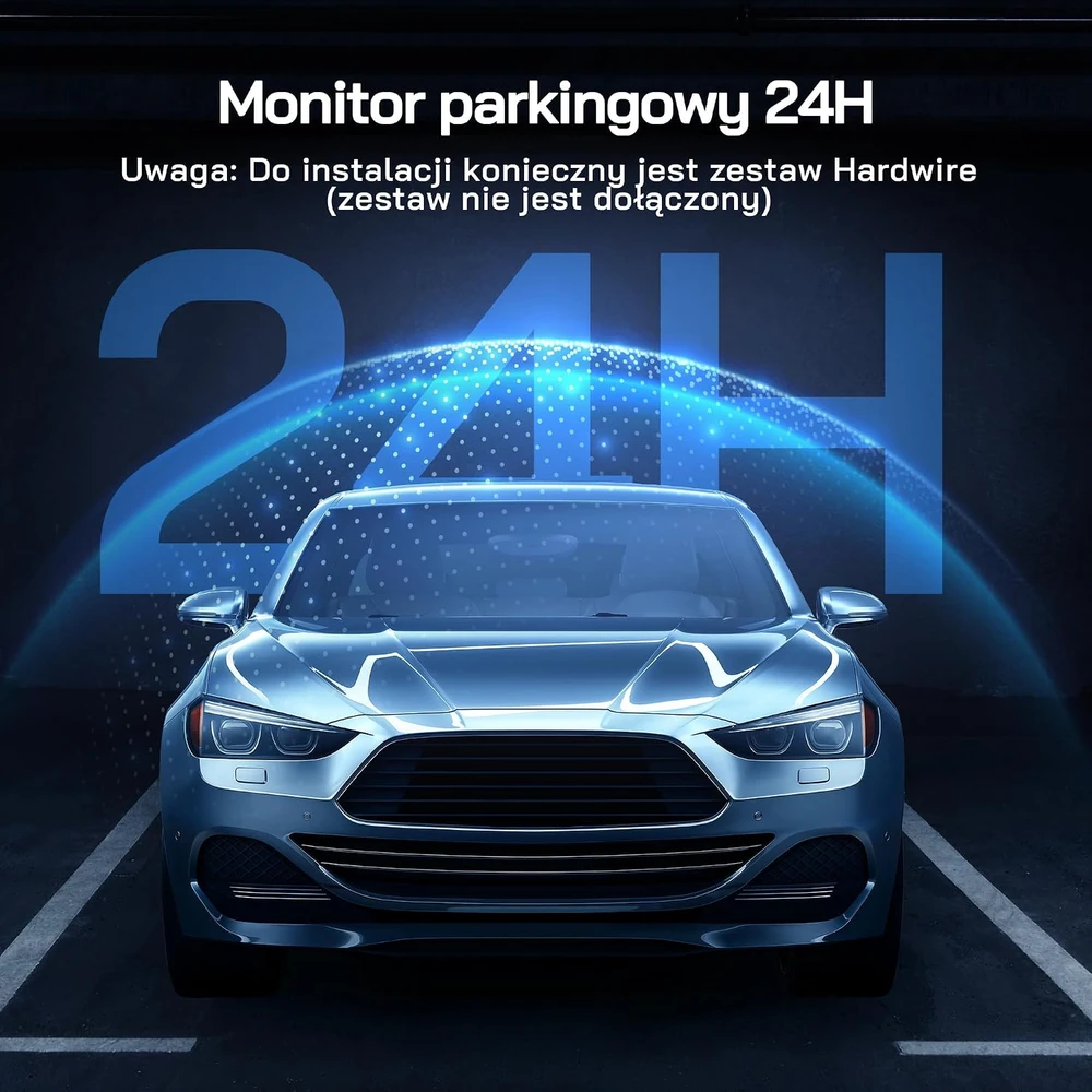 WOLFANG automobilinis vaizdo registratorius 2,5K Wi-Fi su naktiniu matymu, 170° WD04