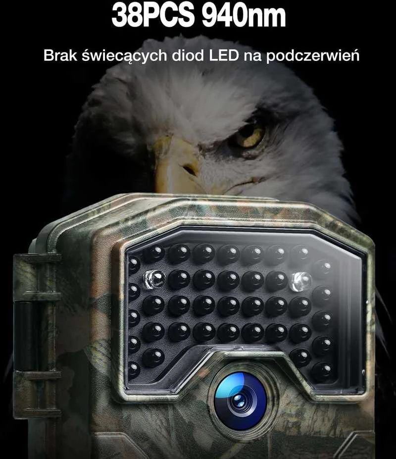 WOLFANG laukinė kamera 4K 48 MP IP66, judesio jutiklis, naktinis matymas, WT01