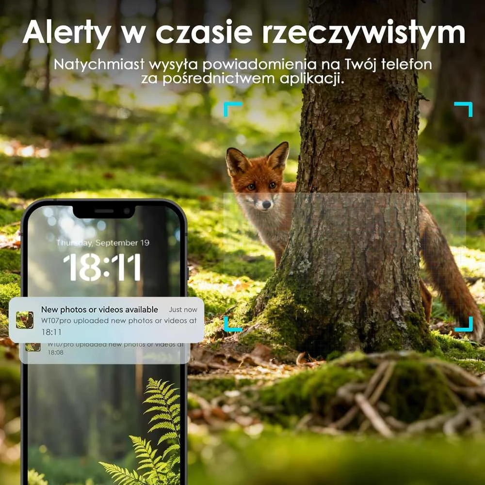 WOLFANG laukinės gamtos stebėjimo kamera 4G LTE, 2 K vaizdo įrašymas, 5200 mAh baterija, IP66, WT07