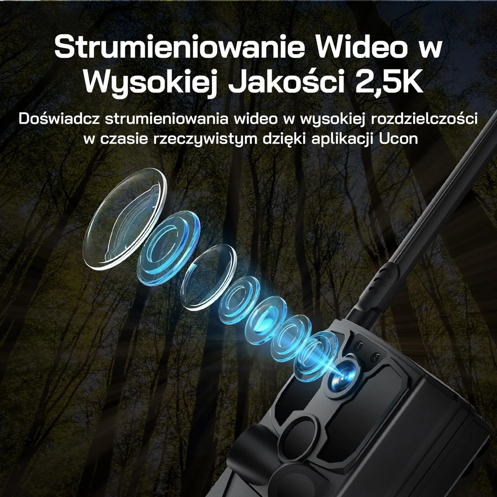WOLFANG laukinės gamtos stebėjimo kamera su 4G LTE, saulės skydeliu, 2,5K, modelis WT04
